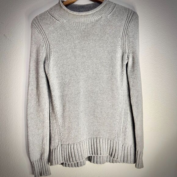 J Crew Always Roll Neck Vintage Classic Gray Women's M Casual Knit Sweater - Picture 5 of 9